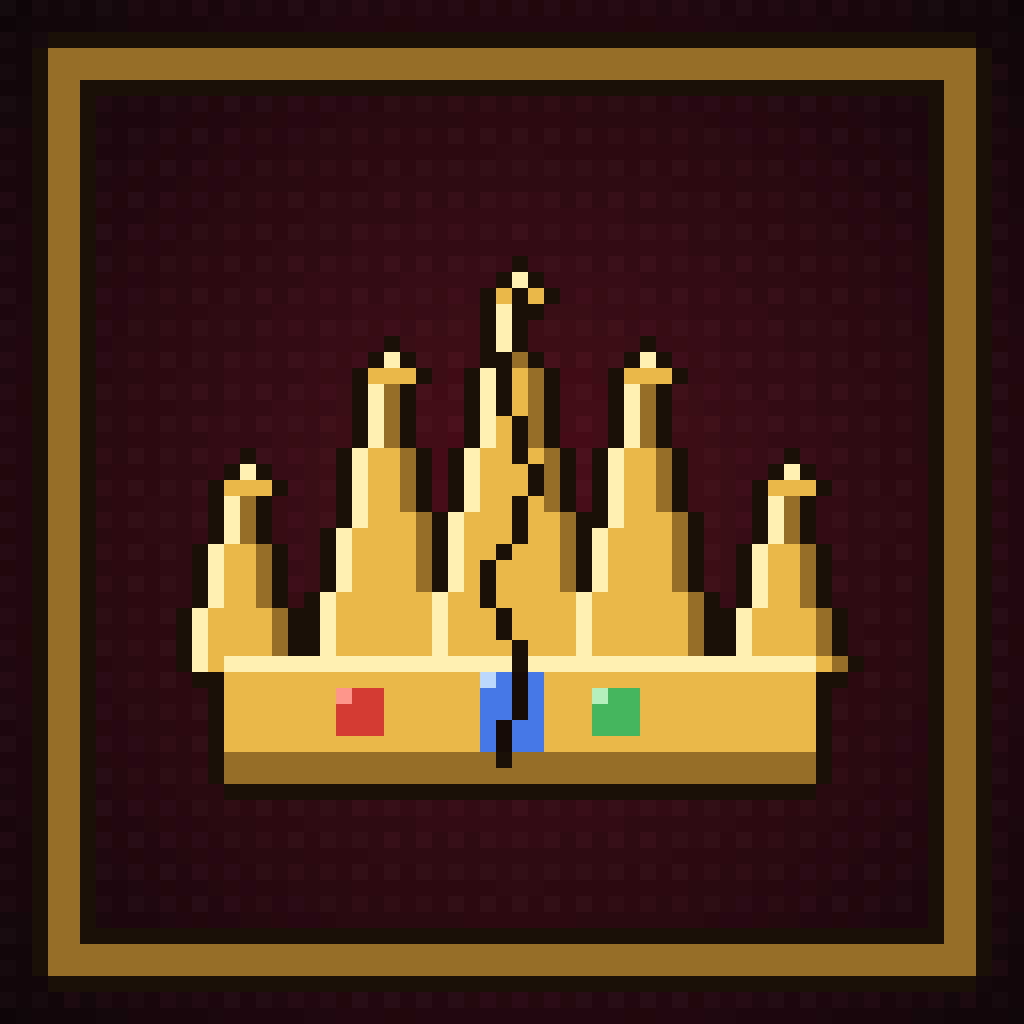 App icon: a cracked gold crown