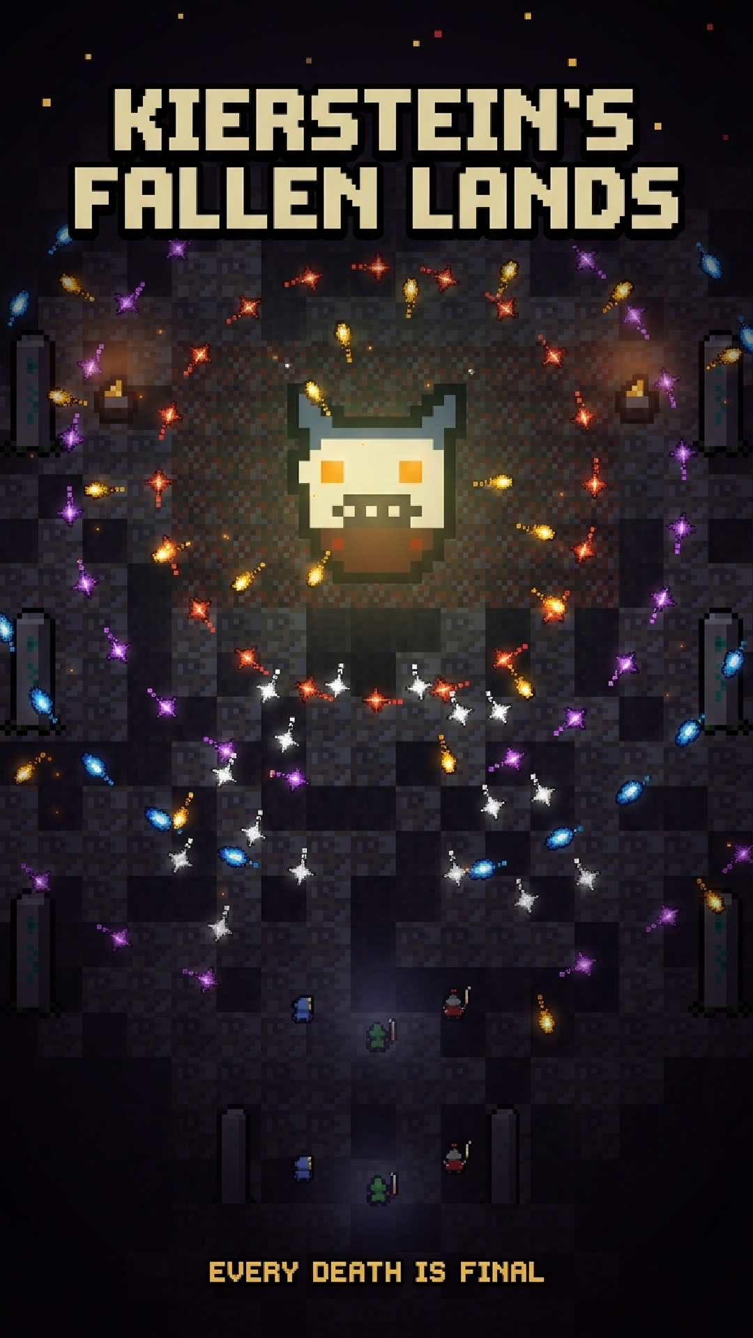 Graded screenshot: the final boss bullet storm with title