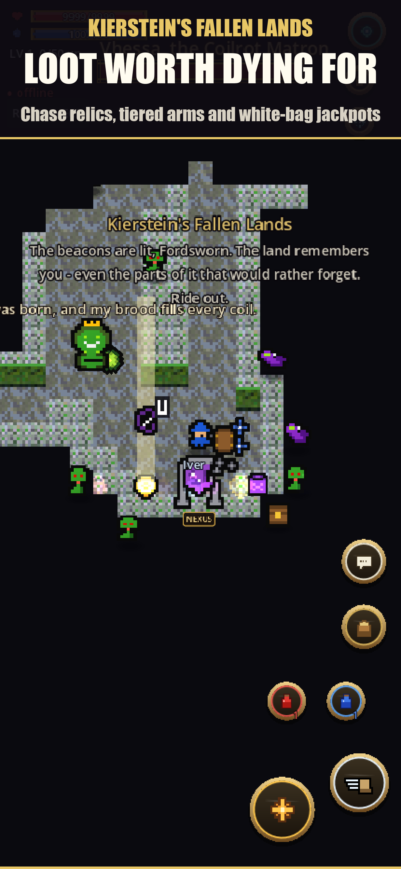 Screenshot: loot drop moment