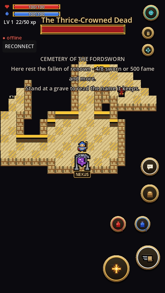 Screenshot: gravestones of fallen heroes