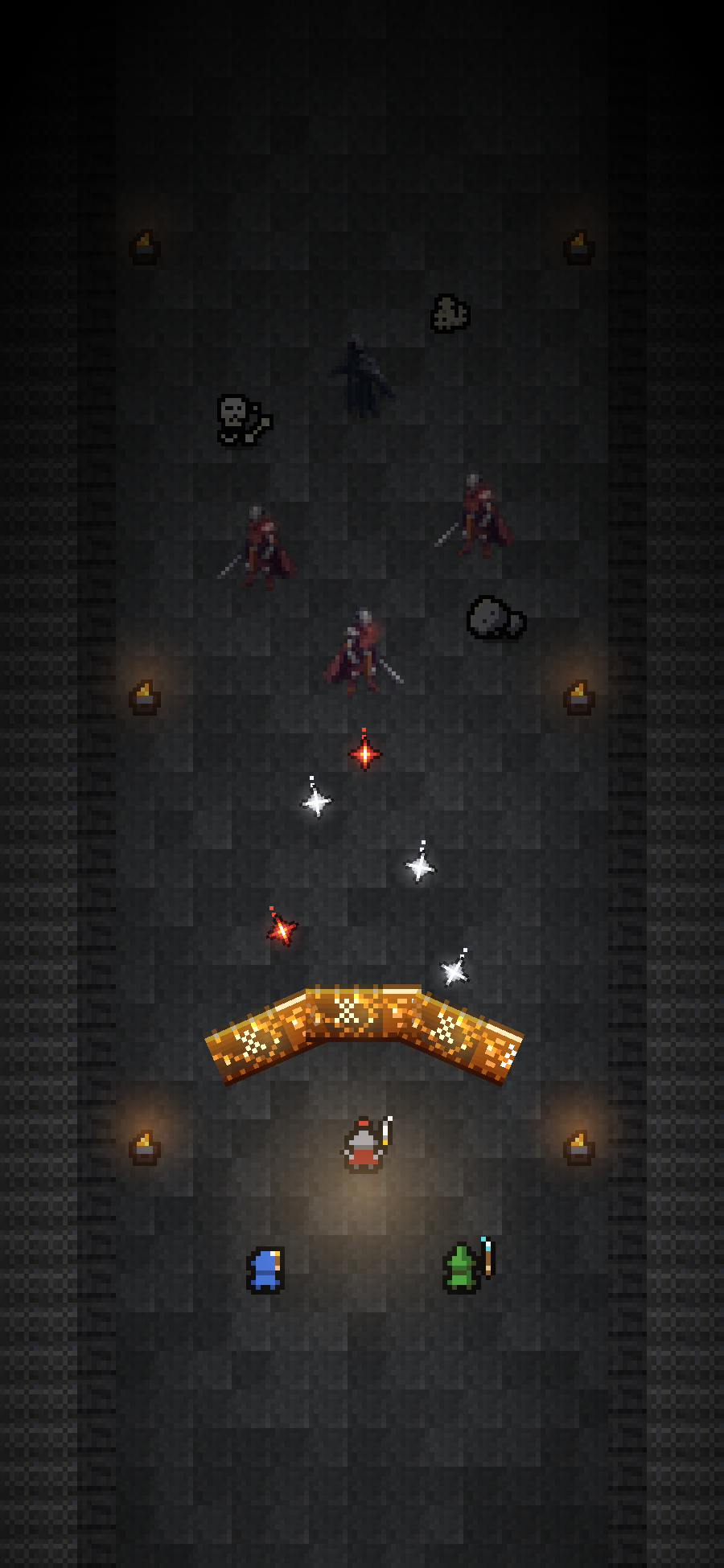 A party descending into the crypt together